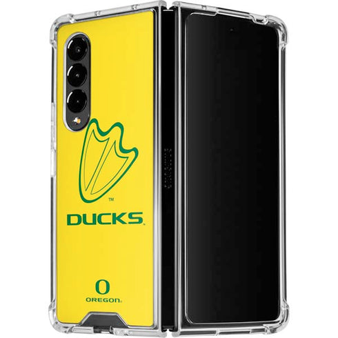 University of Oregon Ducks Logo Galaxy Z Fold4 5G Clear Case