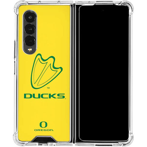 University of Oregon Ducks Logo Galaxy Z Fold4 5G Clear Case