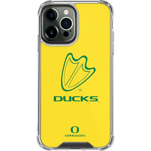 University of Oregon Ducks Logo iPhone 13 Pro Max Clear Case