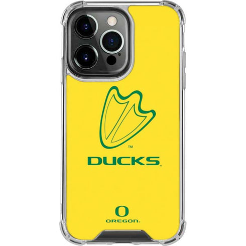 University of Oregon Ducks Logo iPhone 14 Pro Clear Case