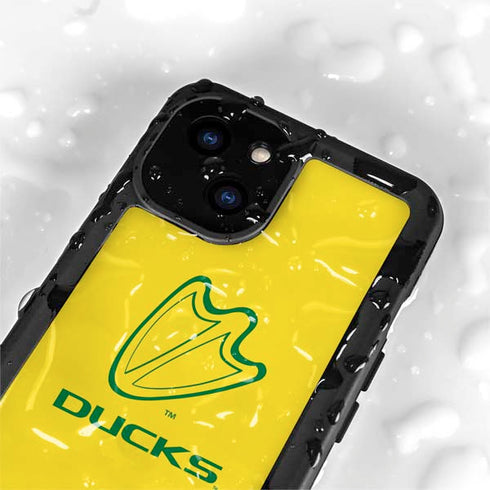 University of Oregon Ducks Logo iPhone 15 Waterproof Case
