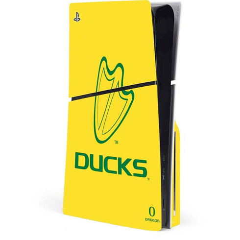 University of Oregon Ducks Logo PS5 Slim Disk Console Skin