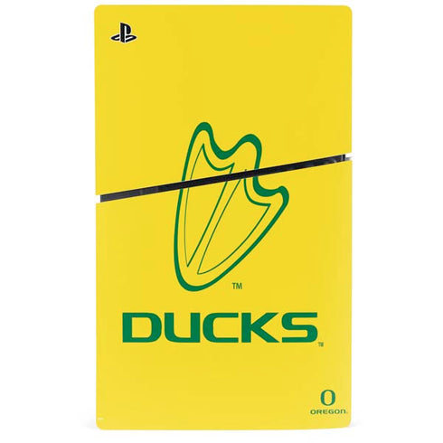 University of Oregon Ducks Logo PS5 Slim Disk Console Skin