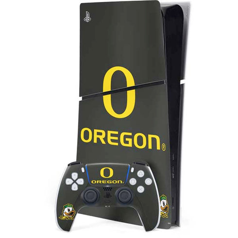 University of Oregon Ducks PS5 Slim Digital Edition Bundle Skin