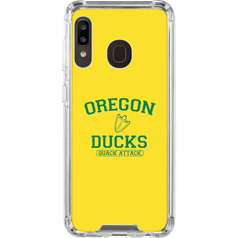University of Oregon Ducks Quack Attack Galaxy A30 Clear Case