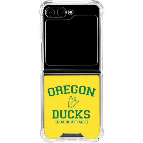 University of Oregon Ducks Quack Attack Galaxy Z Flip5 5G Clear Case