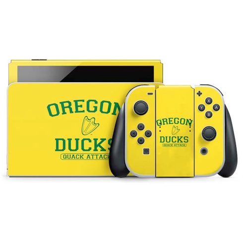 University of Oregon Ducks Quack Attack Nintendo Switch OLED (2021) Skin