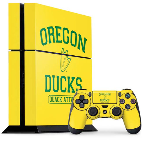 University of Oregon Ducks Quack Attack PS4 Console and Controller Bundle Skin
