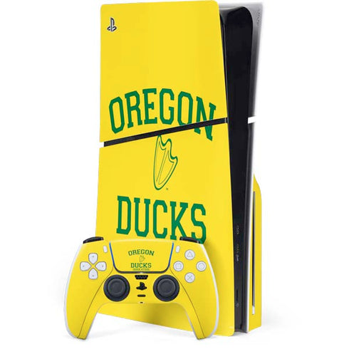 University of Oregon Ducks Quack Attack PS5 Slim Disk Bundle Skin