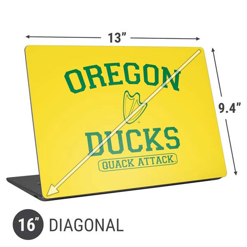 University of Oregon Ducks Quack Attack Universal Laptop 16in (13 x 9.4in) Skin