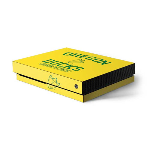 University of Oregon Ducks Quack Attack Xbox One X Console Skin