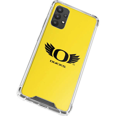 University of Oregon Ducks Yellow Galaxy A32 5G Clear Case