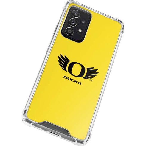 University of Oregon Ducks Yellow Galaxy A52 5G Clear Case