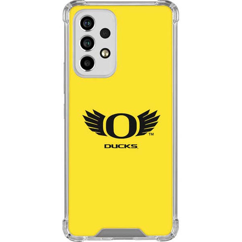 University of Oregon Ducks Yellow Galaxy A53 5G Clear Case