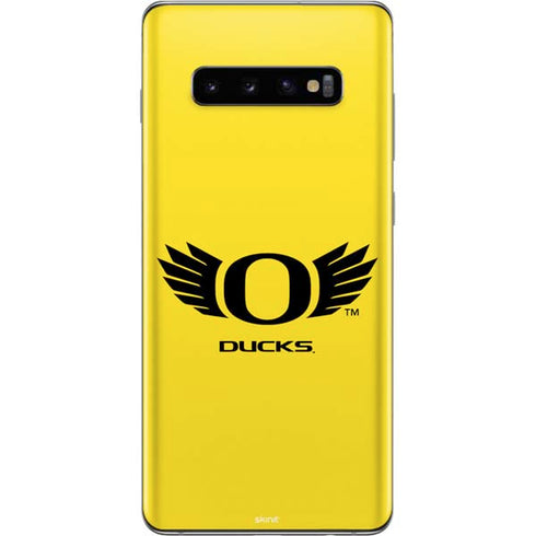 University of Oregon Ducks Yellow Galaxy S10 Plus Skin
