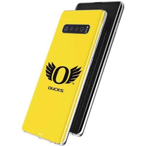 University of Oregon Ducks Yellow Galaxy S10 Skin