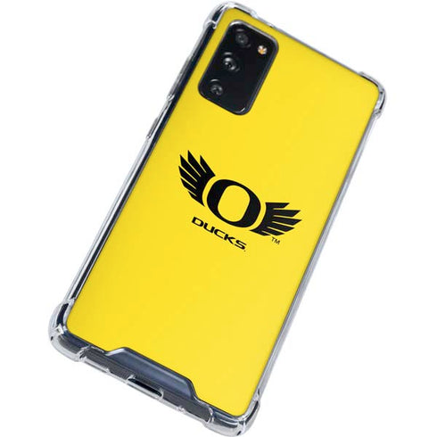 University of Oregon Ducks Yellow Galaxy S20 FE Clear Case