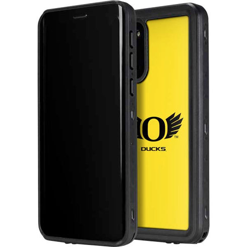 University of Oregon Ducks Yellow Galaxy S20 Plus Waterproof Case