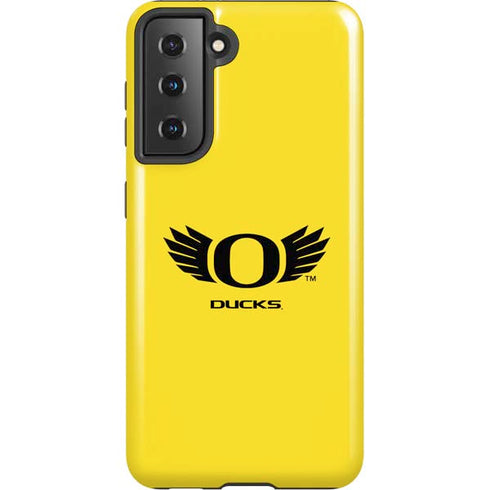 University of Oregon Ducks Yellow Galaxy S21 5G Pro Case