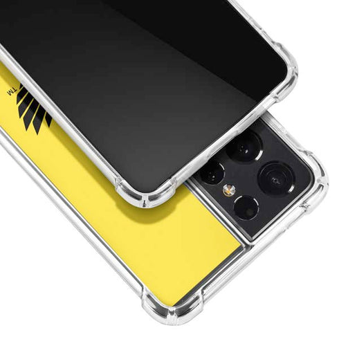 University of Oregon Ducks Yellow Galaxy S21 Ultra 5G Clear Case