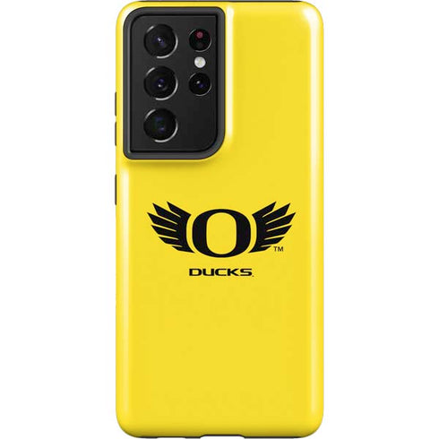University of Oregon Ducks Yellow Galaxy S21 Ultra 5G Pro Case