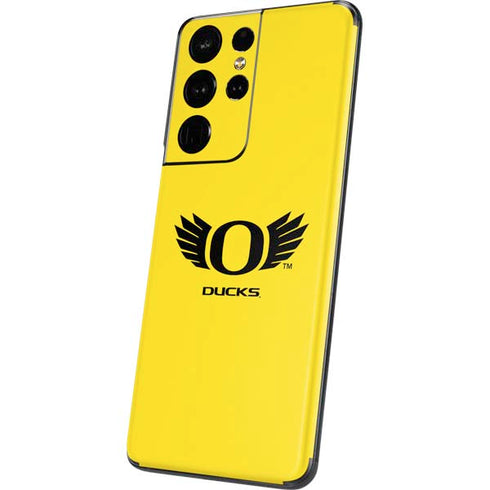 University of Oregon Ducks Yellow Galaxy S21 Ultra 5G Skin