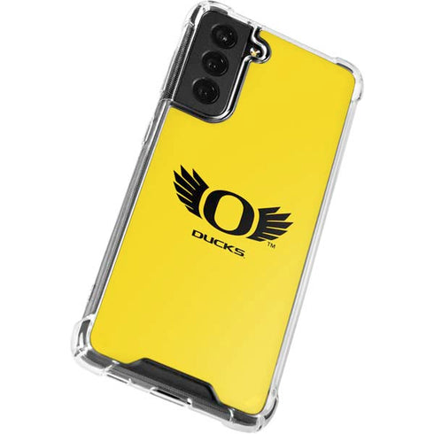 University of Oregon Ducks Yellow Galaxy S22 Clear Case