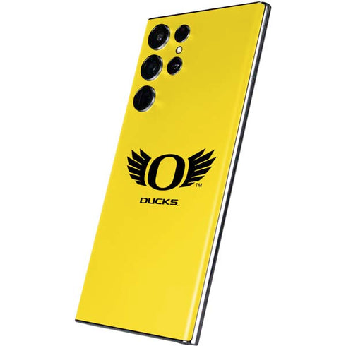 University of Oregon Ducks Yellow Galaxy S22 Ultra Skin
