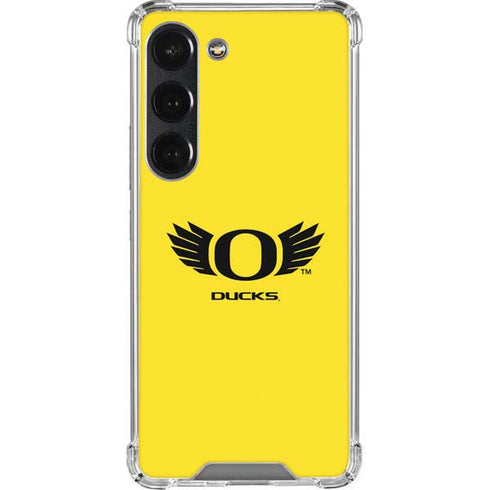 University of Oregon Ducks Yellow Galaxy S23 Clear Case
