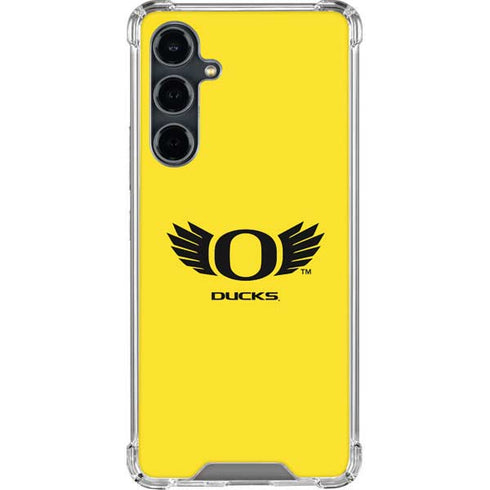University of Oregon Ducks Yellow Galaxy S23 FE Clear Case