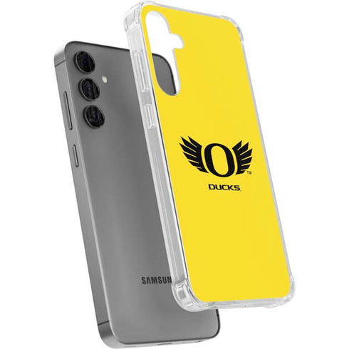 University of Oregon Ducks Yellow Galaxy S24 Plus Clear Case