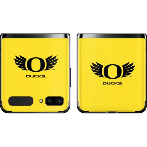 University of Oregon Ducks Yellow Galaxy Z Flip Skin