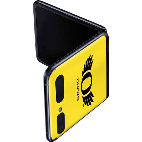 University of Oregon Ducks Yellow Galaxy Z Flip Skin