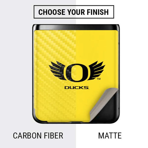 University of Oregon Ducks Yellow Galaxy Z Flip Skin
