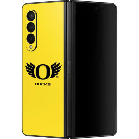 University of Oregon Ducks Yellow Galaxy Z Fold3 5G Skin
