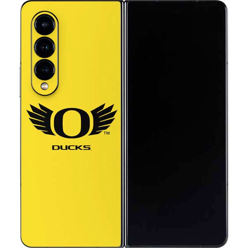 University of Oregon Ducks Yellow Galaxy Z Fold4 5G Skin