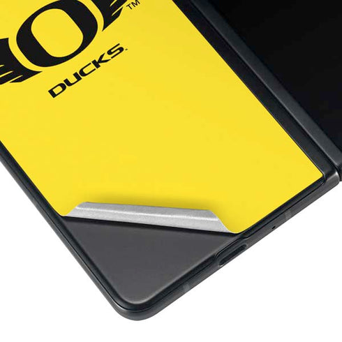 University of Oregon Ducks Yellow Galaxy Z Fold4 5G Skin