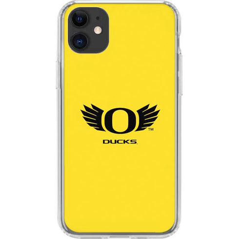 University of Oregon Ducks Yellow iPhone 11 Clear Case