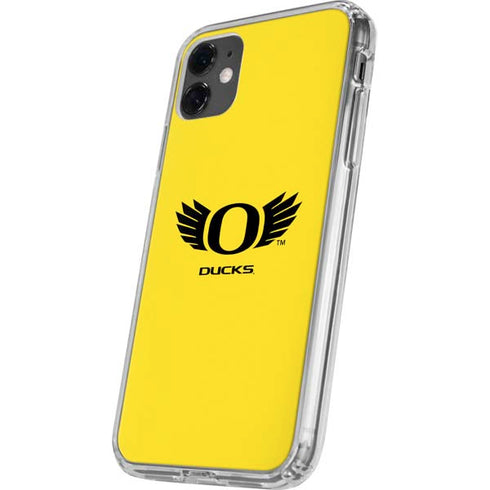 University of Oregon Ducks Yellow iPhone 11 Clear Case