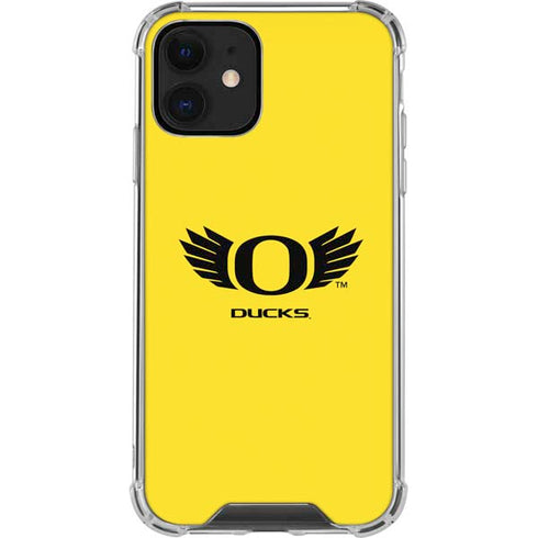University of Oregon Ducks Yellow iPhone 12 Clear Case