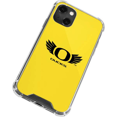 University of Oregon Ducks Yellow iPhone 13 Mini Clear Case