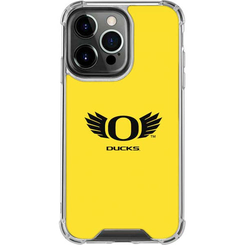 University of Oregon Ducks Yellow iPhone 14 Pro Clear Case