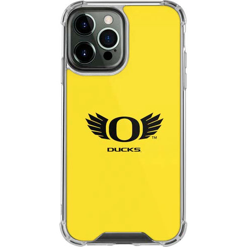 University of Oregon Ducks Yellow iPhone 14 Pro Max Clear Case