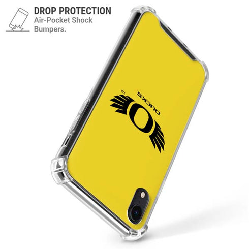 University of Oregon Ducks Yellow iPhone XR Clear Case