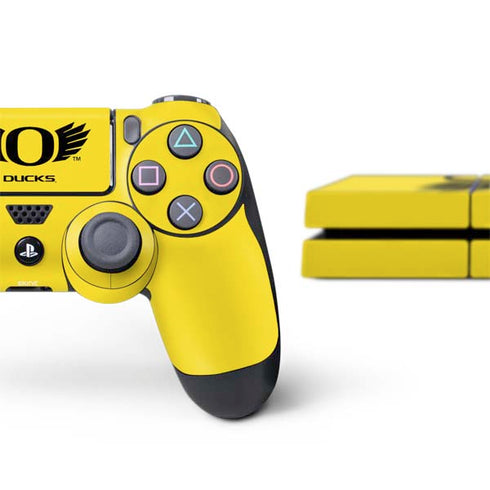 University of Oregon Ducks Yellow PS4 Console and Controller Bundle Skin