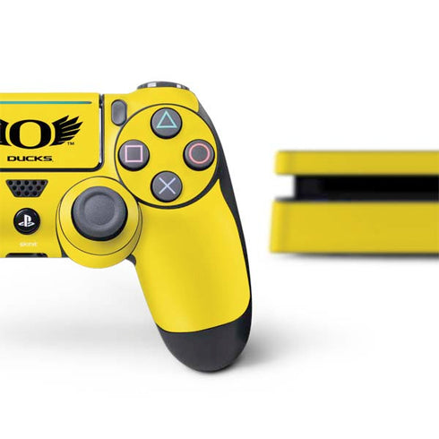 University of Oregon Ducks Yellow PS4 Slim Bundle Skin