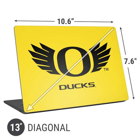 University of Oregon Ducks Yellow Universal Laptop 13in (10.6 x 7.6in) Skin
