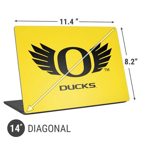 University of Oregon Ducks Yellow Universal Laptop 14in (11.4 x 8.2in) Skin