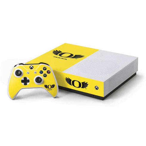 University of Oregon Ducks Yellow Xbox One S All-Digital Edition Bundle Skin