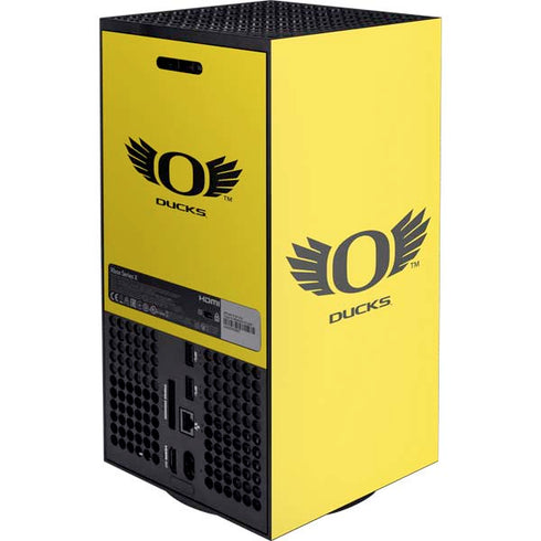 University of Oregon Ducks Yellow Xbox Series X Console Skin